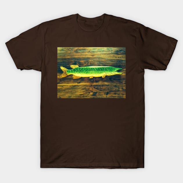 Northern Pike decoy T-Shirt by Matt Starr Fine Art